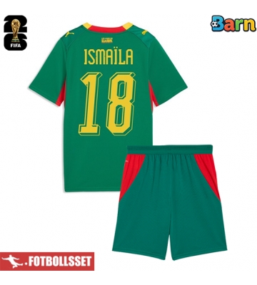 Senegal Ismaila Sarr #18 Bortatröja Barn VM 2026 Kortärmad (+ Korta byxor)